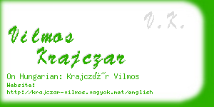 vilmos krajczar business card